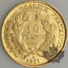 FRANCE-1851A-10 Francs 2e République G. 1012 TTBSUP
