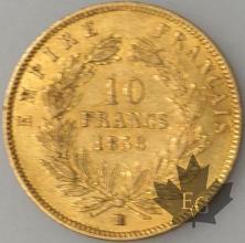 FRANCE-1858BB-10 Francs  G. 1014 pr. Sup