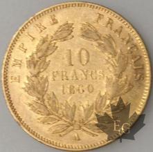 FRANCE-1860A-10 Francs  abeille G. 1014  TTB