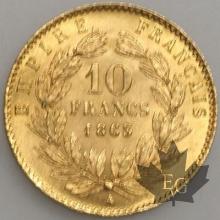 FRANCE-1863A-10 Francs  G. 1015  pr. FDC