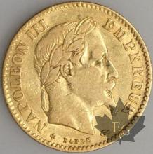 FRANCE-1864BB-10 Francs grand BB G. 1015 TTB
