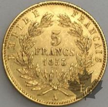 FRANCE-1855A-5 Francs G. 1000 TTBSUP