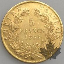 FRANCE-1868BB-5 Francs G. 1002 TTB