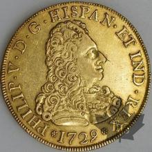 ESPAGNE-1729-8 Escudos Madrid Philippe V, 1700-1746