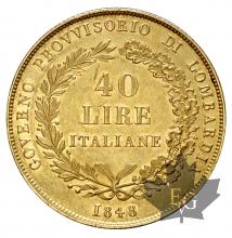 ITALIE-1848-40 LIRE- LOMBARDIE-SUP