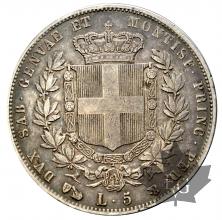 ITALIE-1854G-5 LIRE-VITTORIO EMANUELE II-TTB