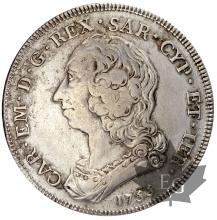 SAVOIE-1755-SCUDO-CARLO EMANUELE III-TTB