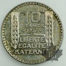 FRANCE-1937-10 FRANCS- TTB+
