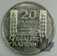 FRANCE-1936-20 FRANCS-SUP