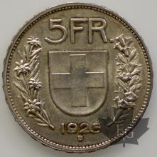 SUISSE-1925-5 Francs-SUP+