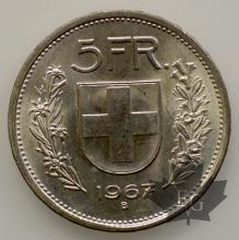 SUISSE-1967-5 Francs - FDC