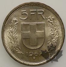 SUISSE-1967-5 Francs - SUP- FDC