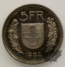 SUISSE-1982-5 Francs qFDC