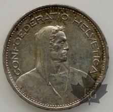 SUISSE-1952-5 Francs TTB- SUP