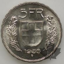 SUISSE-1933-5 Francs SUP