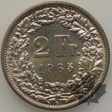 SUISSE-1965-2 Francs SUP-FDC
