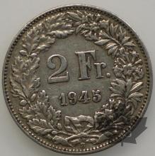 SUISSE-1945-2 Francs TTB+