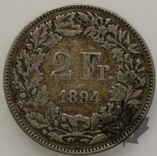 SUISSE-1894-2 Francs qTTB