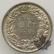 SUISSE-1957-1/2 Franc-q SUP