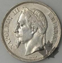 FRANCE-1861A-5 Francs 2e Empire G. 739 TTB+