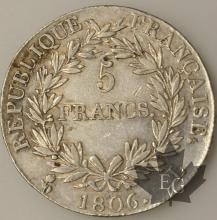 FRANCE-1806L-5 Francs Empereur TTB+