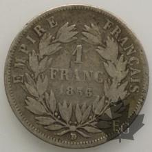 FRANCE-1856D-1 Franc- Napoleon III