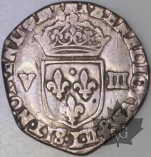 FRANCE-1611L-1/8 Ecu G. 23-Louis XIII