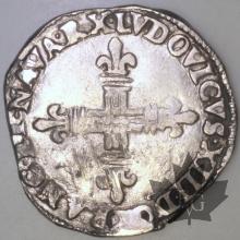 FRANCE-1612C-1/4 Ecu G. 29-Louis XIII