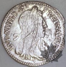 FRANCE-1662&amp;-1/12 Ecu  G. 115 BTB-Louis XIV