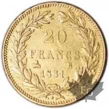 FRANCE-1831B-20 FRANCS