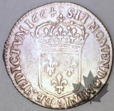 FRANCE-1664A-1/12 Ecu  G. 115 TTB-Louis XIV
