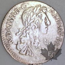 FRANCE-1664&amp;-1/12 Ecu  G. 115 TTB-Louis XIV