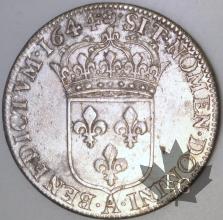 FRANCE-1644A-1/2 Ecu  .rose. G. 168 TTB-Louis XIV