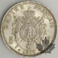 FRANCE-1870BB-5 Francs 2e Empire G. 739 TTBSUP