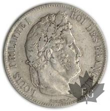 FRANCE-1840W-5 Francs Louis-Philippe  G. 678  TTB+