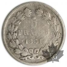 FRANCE-1831T-5 Francs Louis-Philippe  G. 677a  TB+