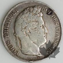 FRANCE-1834MA-5 Francs (2) Louis-Philippe  G. 678  TB+
