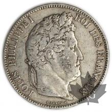 FRANCE-1833T-5 Francs Louis-Philippe  G. 678  TTB+