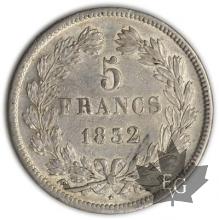 FRANCE-1832BB-5 Francs Louis-Philippe  G. 678  TTB+