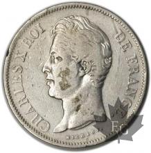 FRANCE-1830A-5 Francs Charles X G. 644a  TB+