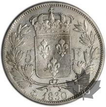 FRANCE-1830A-5 Francs Charles X G. 644a  TB+