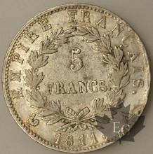 FRANCE-1811A-5 Francs tête laurée EMPIRE TTB