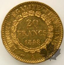 FRANCE-1848A-20 FRANCS-G.1032-TTB