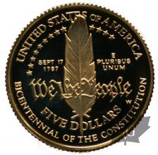 USA-1987W-5 DOLLARS-