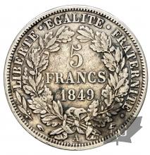FRANCE-1849A-5 FRANCS-TTB