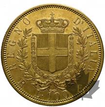 ITALIE-1872R-100 LIRE- VITTORIO EMANUELE II-SUP