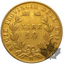 ITALIE-1860-10 LIRE- VITTORIO EMANUELE II-BOLOGNE-TTB+