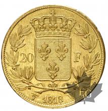 FRANCE-1818W-20 FRANCS-LOUIS XVIII-TTB-SUP