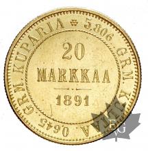 FINLANDE-1891L-20 MARKKAA-SUP-FDC