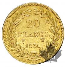 FRANCE-1831W-20 FRANCS-LOUIS PHILIPPE-prTTB